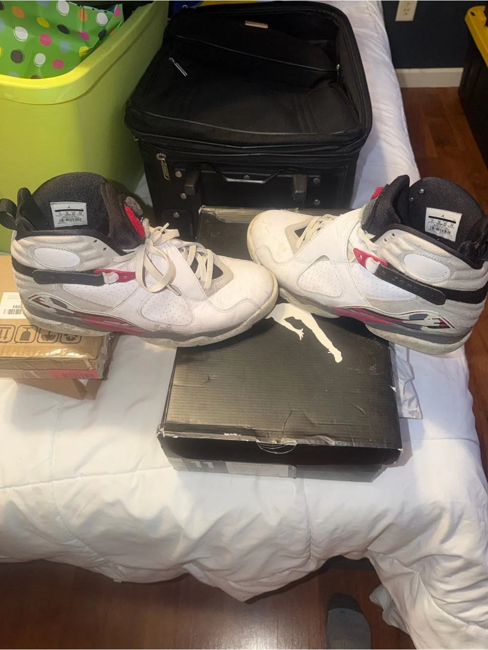 Jordan White Black Red High-Top Basketball Sneakers